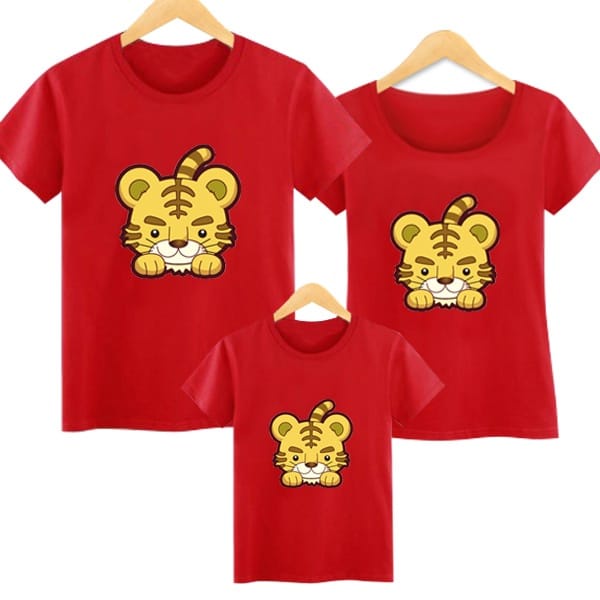 MYSTIQUE.ID-BAJU KAOS FAMILY SINCIA SHIO MACAN T-SHIRT LUCU DAN AESTHETIC