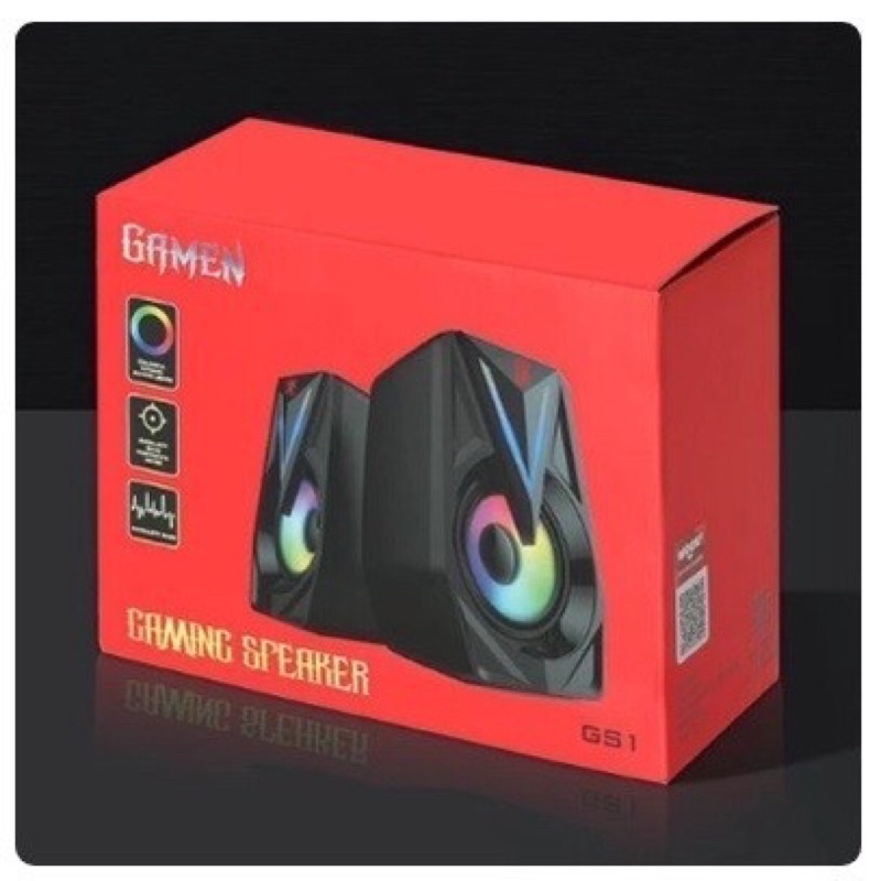 GAMEN Speaker GS1 Laptop/PC/Gaming Soundbar Super Bass Portable RGB Lighting - Garansi 1 Tahun