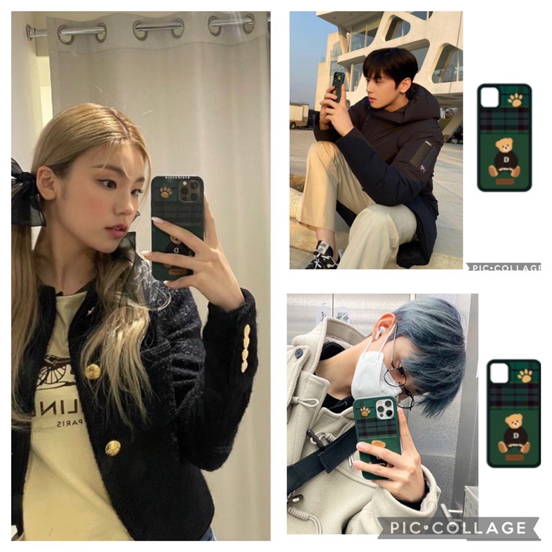 Astro Cha eunwoo, Itzy Yeji & The Boyz Q changmin curious D bear custom phone case