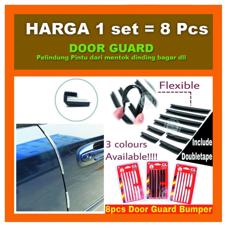 DOOR GUARD PELINDUNG PENGAMAN PINTU MOBIL ISI 8 PCS ADN.in