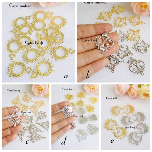 Carm/kerangka anting/juntai 12pcs
