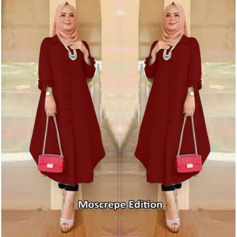 Long Tunik Erissa/ Tunik Wanita Terbaru/ Bisa Bayar Ditempat