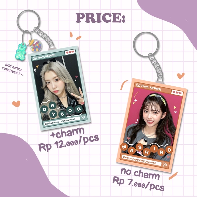 KEP1ER KEYRING KEYCHAIN GANTUNGAN KUNCI KPOP KEPLER WA DADA GIRLS PLANET 999