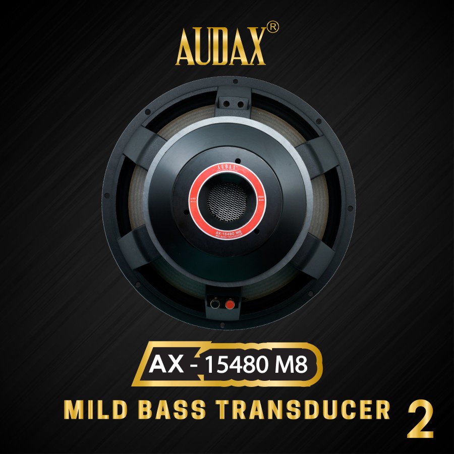 (PETI KAYU) Speaker Pasif 15&quot; Audax AX-15480 M8 MID &amp; BASS Transducers