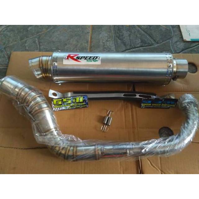 Knalpot R SPEED BULAT matic BEAT. N MAX. VARIO. AEROX.MIO.DLL