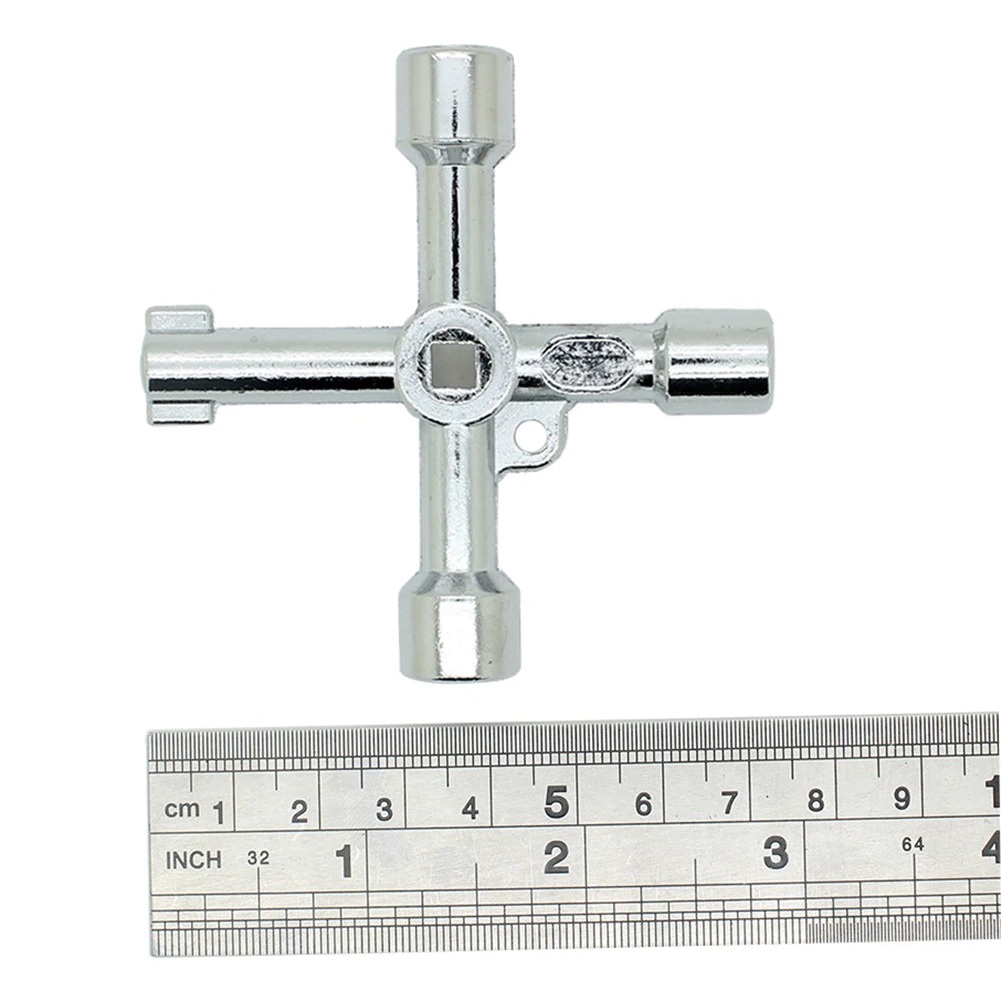 Kunci Pas Multifungsi 4 in 1 Universal Elevator Cross Triangle Key