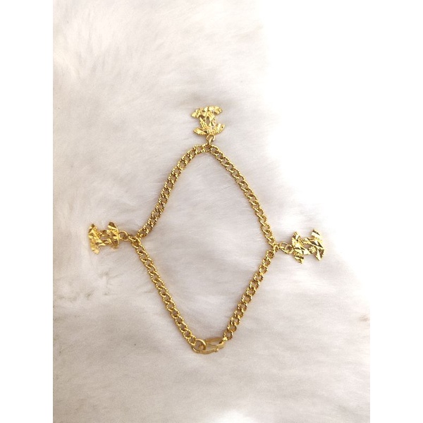 Gelang tangan bandul lapis emas