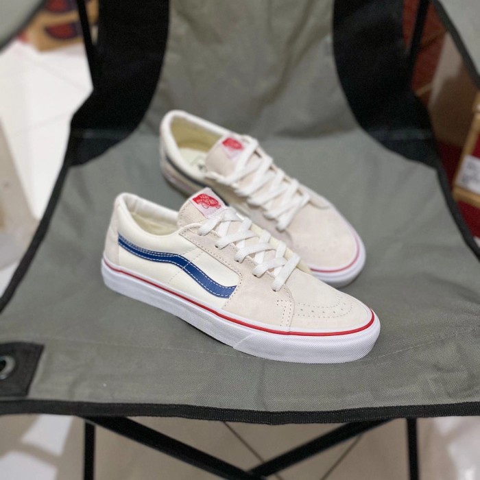 VANS SK8 LOW TRUE WHITE/NAVY ORIGINAL 100%