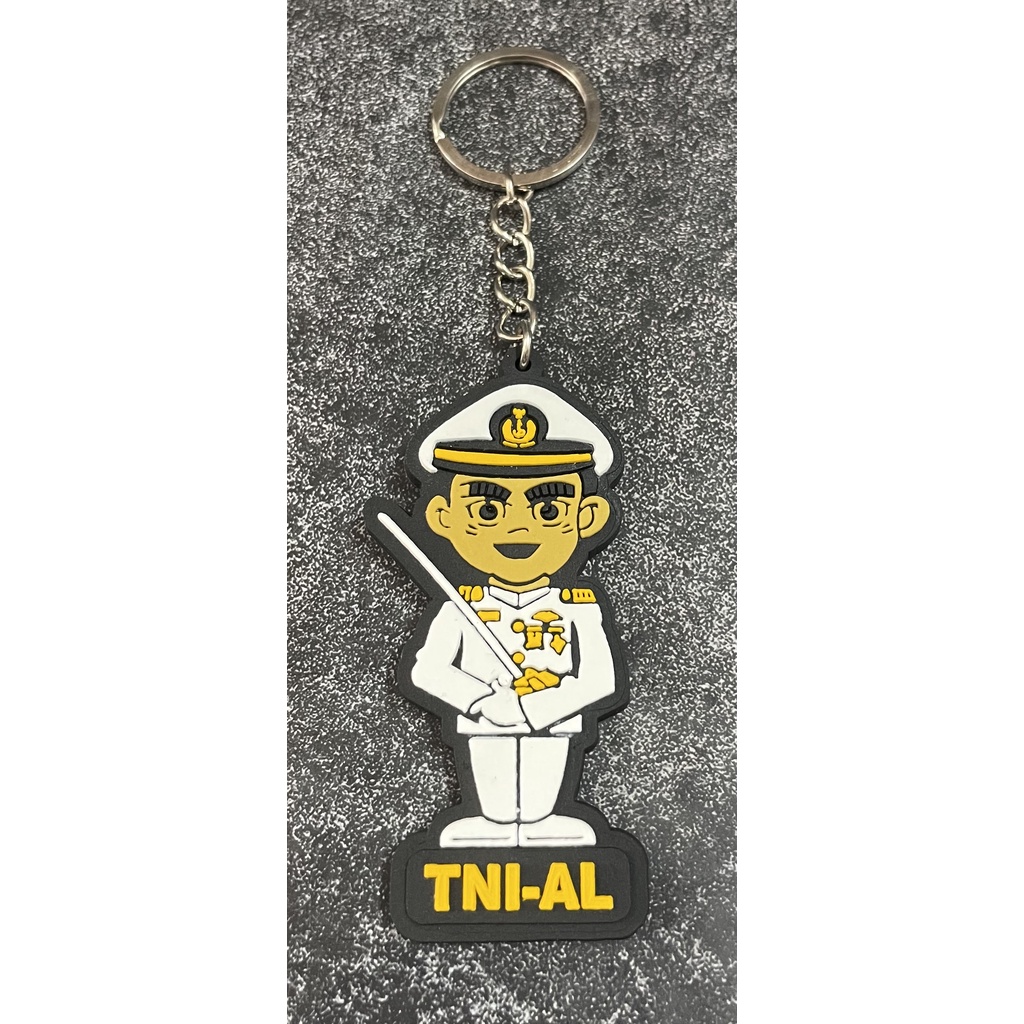 Gantungan Kunci TNI AL (Orang) | Keychain | Gantungan Kunci Karet TNI AL