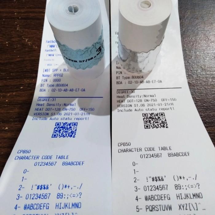 

Kertas Thermal 57X30 58X30 Kombinasi 5 Cetak Biru 5 Cetak Hitam