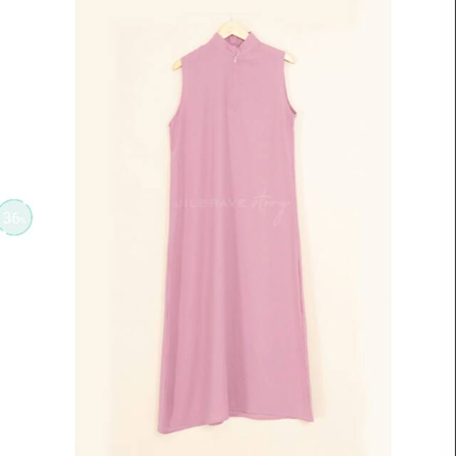 Nancy Long Dusty Pink basic dress or outer cute jilbrave story  New with tag bukan preloved