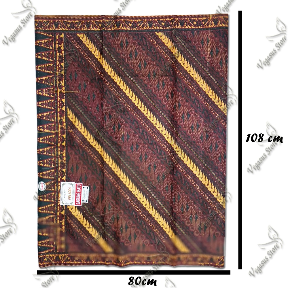 Sarung Ibu Melahirkan Sarung Murah Batu Jarik Felissa Coklat Solo 1Pcs-Kain Sarung Wanita Sambung Santai Serbaguna Batik Halus-Vegasus Store(COD)