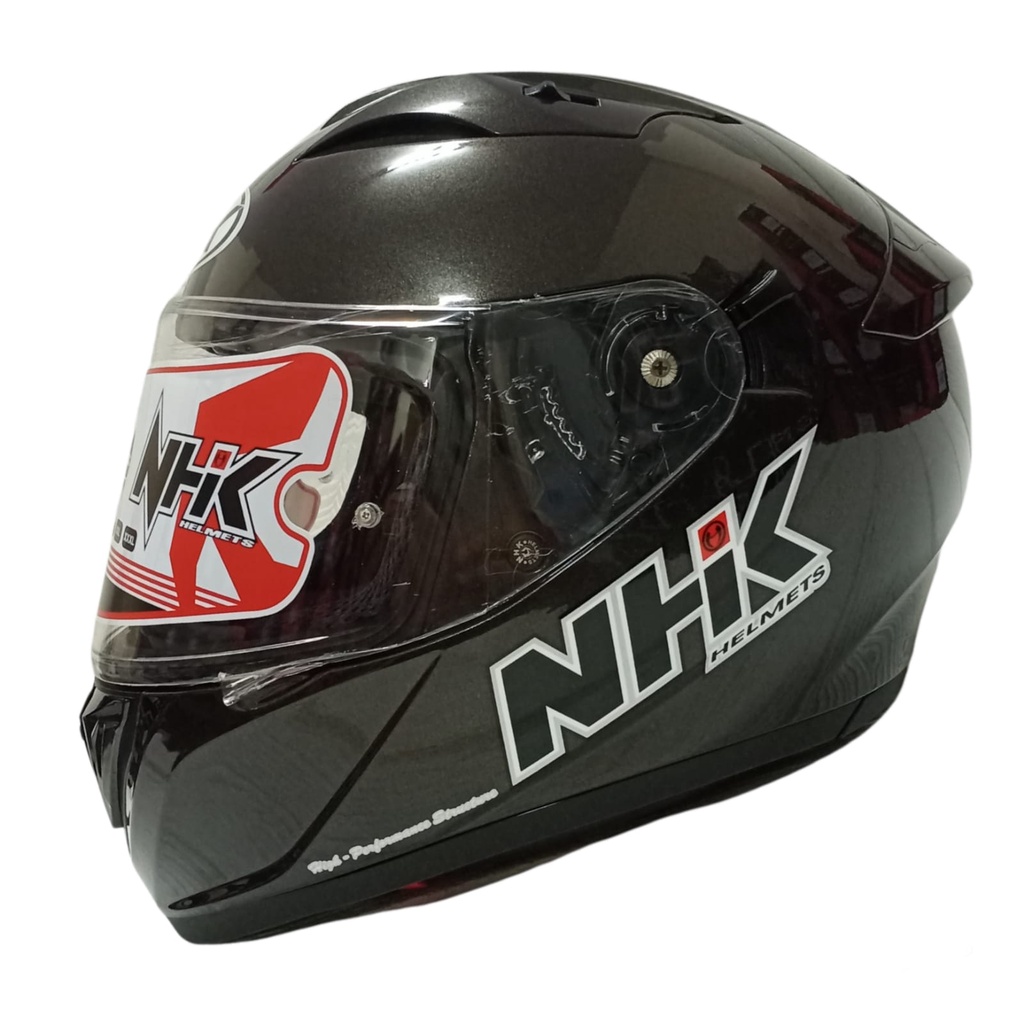 HELM NHK FULL FACE NHK GP PRIME SOLID GUNMET GLOSSY