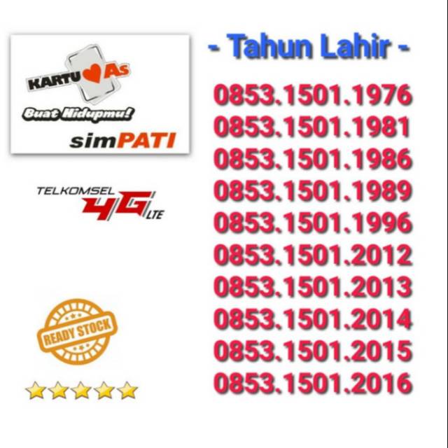 Nomor Simpati AS Murah / Nomor Simpati Unik / Perdana Simpati / No Hoki Simpati / Simpati No Hoki