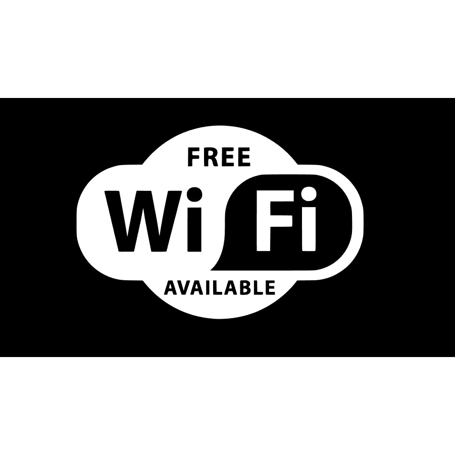 Stiker Logo Free Wifi Cafe Resto Hotel Kantor Kafe WC Sticker Sign 05