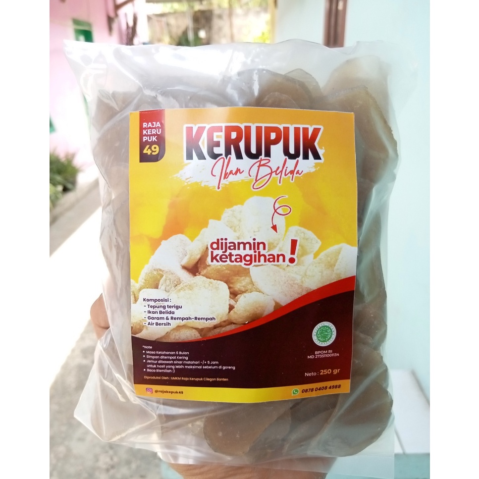 

DIJAMIN KETAGIHAN!!! 1 KG Kerupuk Ikan Belida Mentah Kualitas SUPER!!! Terlaris!!!