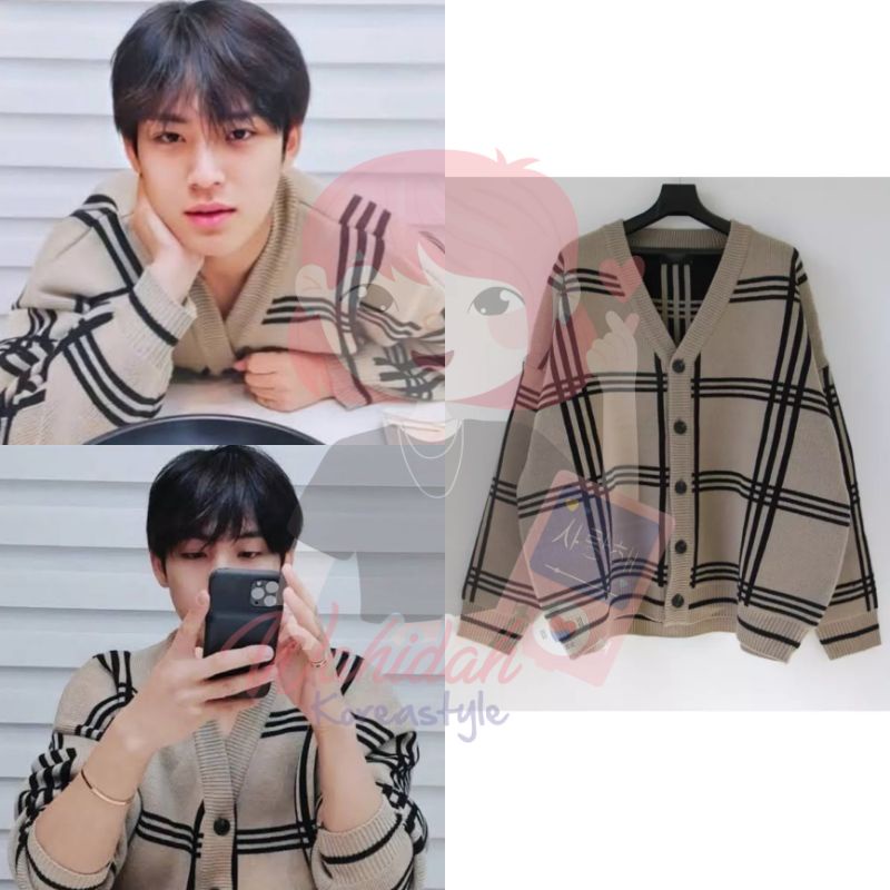 Cardigan Mingyu Seventeen "Asclo" Baju Idol KPop Fashion