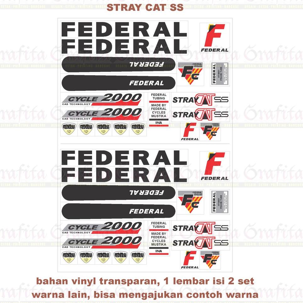 

nkg (1lbr = 2set) Stiker Striping Federal Stray Cat SS ➡ 63
