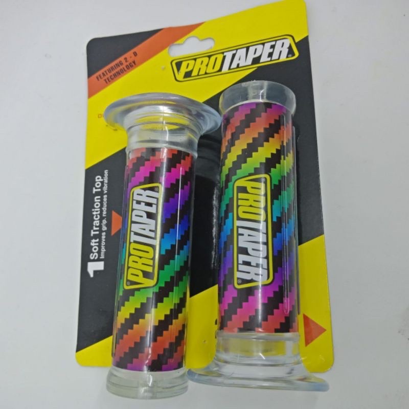 Handgrip sarung gas protaper pelangi rainbow set kiri kanan HARGA TERMURAH