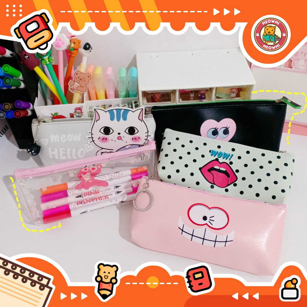 

Tempat Pensil Karakter Transparan Lucu Tempat Alat Tulis Anak