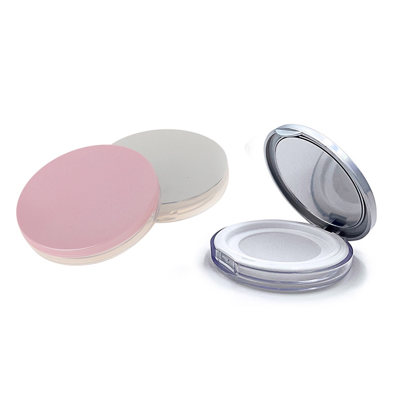 Kotak Jar Container Kosong Portable Dengan Cermin Puff Untuk Makeup