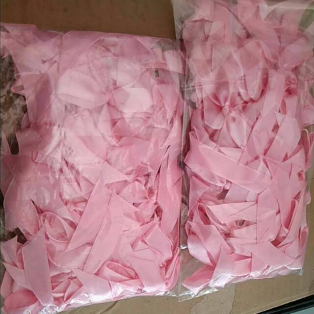 PITA JADI WARNA SOFT PINK APLIKASI PITA JADI UNTUK SOUVENIR
