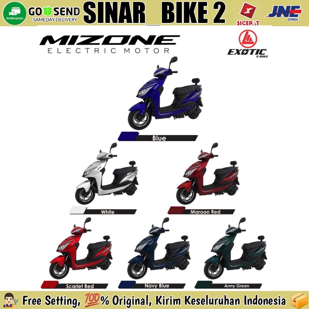 Sepeda Motor Listrik EXOTIC MIZONE Electric E Bike 1000 Watt