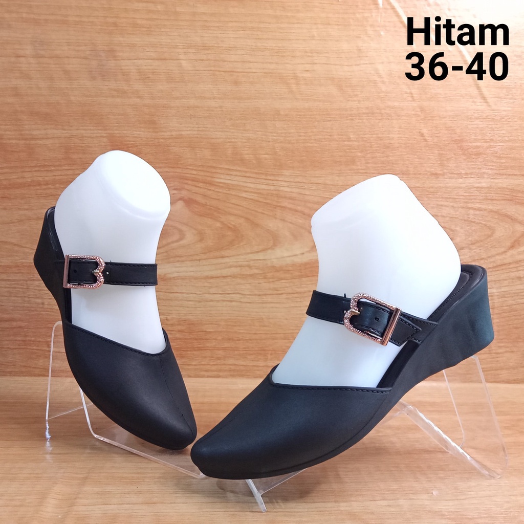 (COD) Sandal Selop Wanita Jelly Wedges Tali Tengah Porto LTC