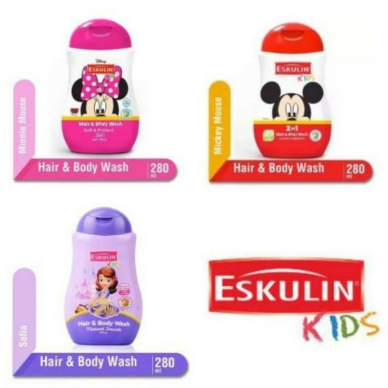 Jual ESKULIN KIDS - Hair & Body Wash 2 In 1 | Shampo & Sabun Mandi ...