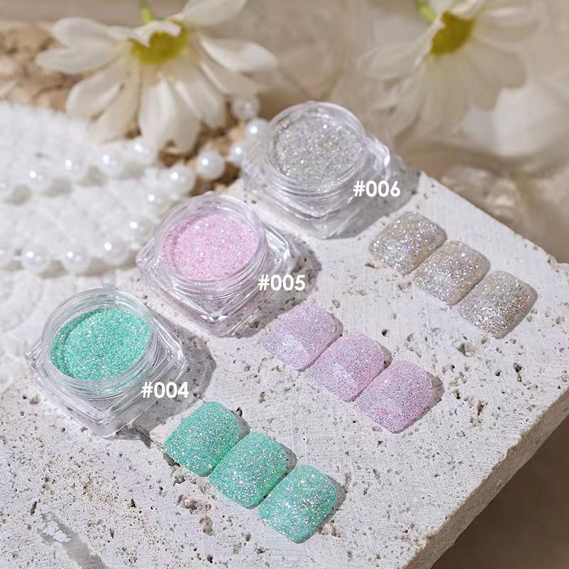 6SET SEA SALT SUGAR POWDER NAILART / BUBUK PEARL SEASALT HIASAN NAIL ART JAPAN NAILS