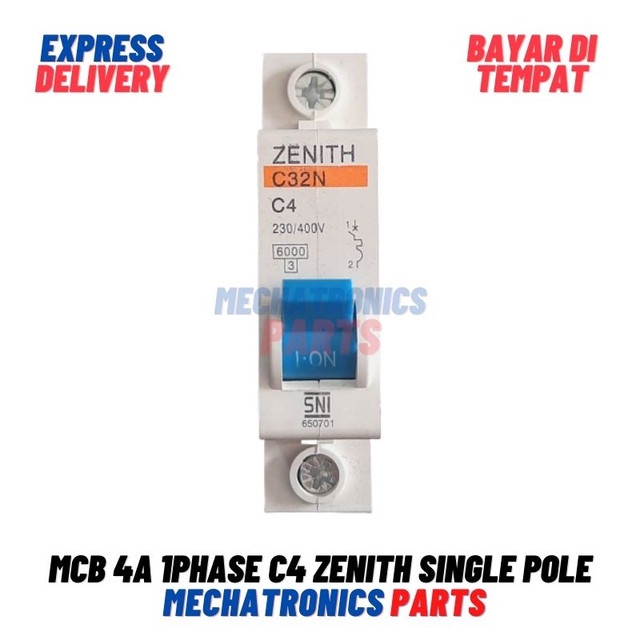 [MCB-9002] MCB 4A 1PHASE C4 4A ZENITH SINGLE POLE