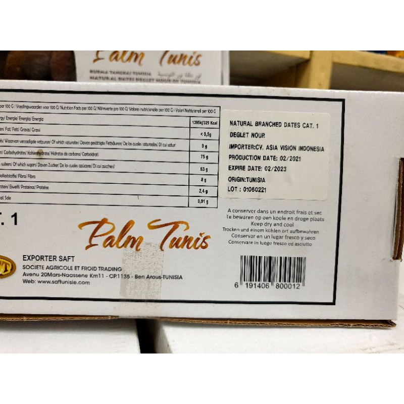 Kurma palm fruit 500gr/golden palm 500gr/nadia