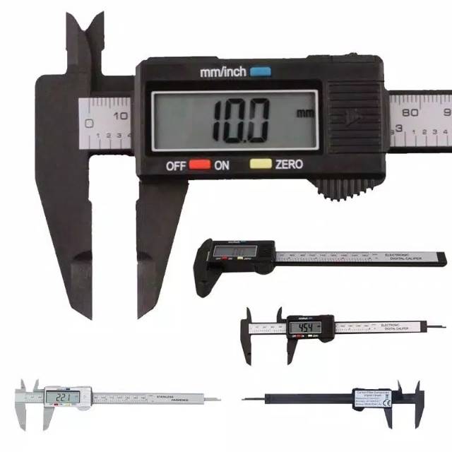 Pengukur tebal benda digital Electronic Carbon Fiber Vernier Caliper ukur