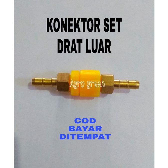 Konektor Set Drat Luar/Sambungan Selang 5/16