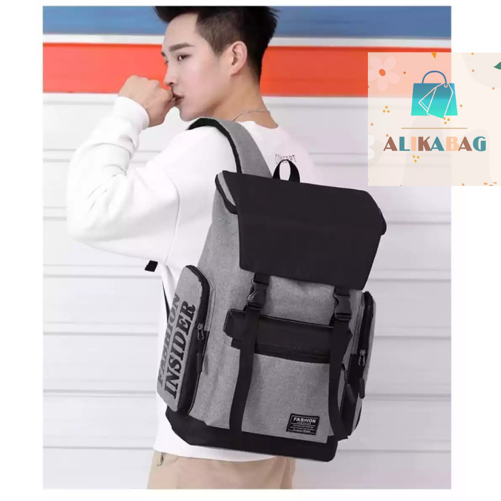 ALIKA BAG - Tas Ransel Pria Desain Casual Fashion Korean Style