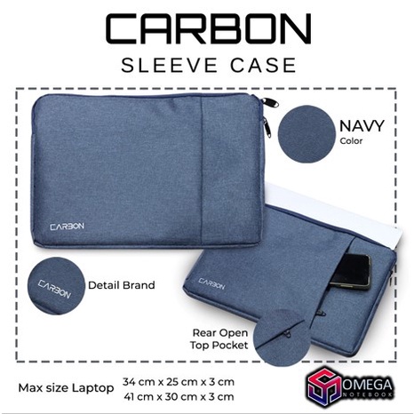 Laptop Sleeve Case Softcase Carbon 13-16 Inci Kuat dan Tahan Air Best Price