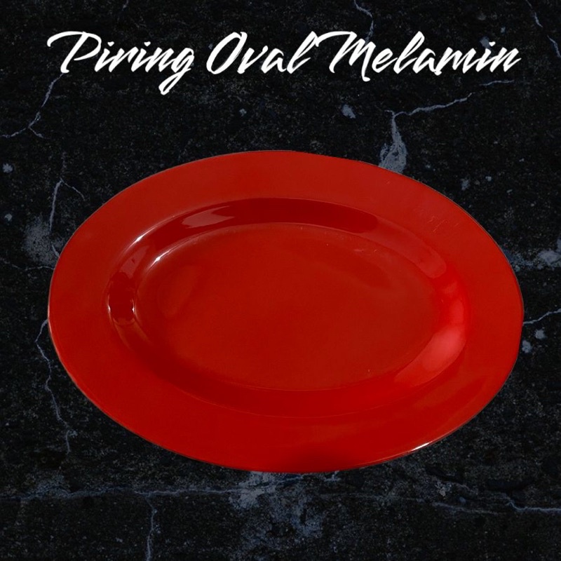 Piring Oval S 10 inchi Melamin Mei Shing / Piring Saji Oval Kecil Warna Murah