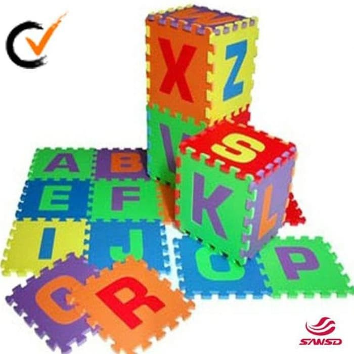 Puzzle Lantai - Puzzle Evamat - Matras Puzzle Mainan Edukasi Mini Puzzle Evamat Abjad, Angka & Huruf