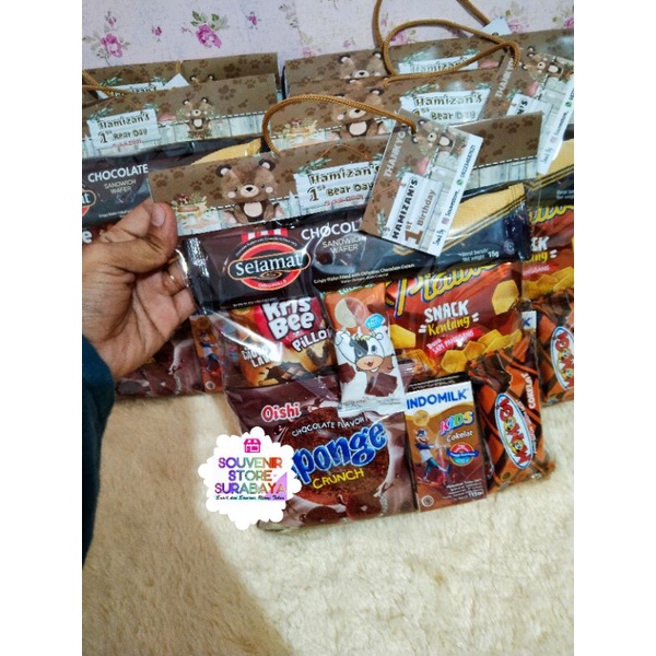 Snack Ulang Tahun / Paket snack Murah / Snack Ultah Surabaya/ Snack Coklat / Bingkisan Ultah custom