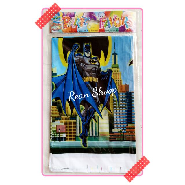 Table cover taplak meja plastik ulang tahun birthday karakter batman