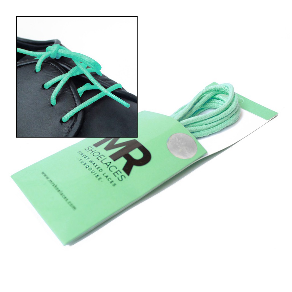 MR Shoelaces RD30 Turquoise (Tosca) Tali Sepatu Lilin 2-3mm Bulat Round 50cm 60cm 70cm 80cm 90cm 100cm 120cm 150cm (Waxed Laces) - Premium Shoelace