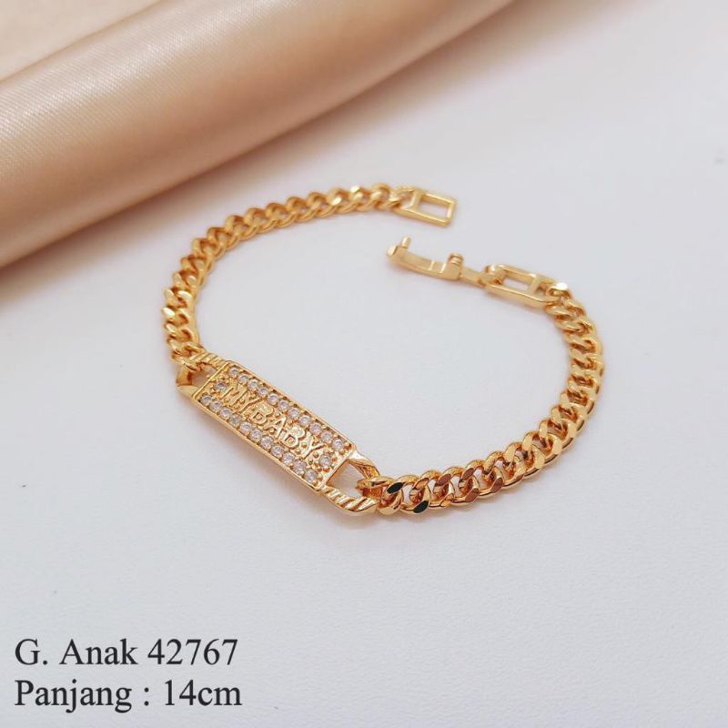 gelang sisi naga anak / gelang baby panjang 14 cm