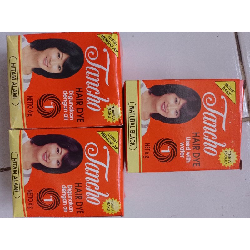 TANCHO Semir Pewarna Rambut 6gram / Hair Dye / semir bubuk / semir hitam