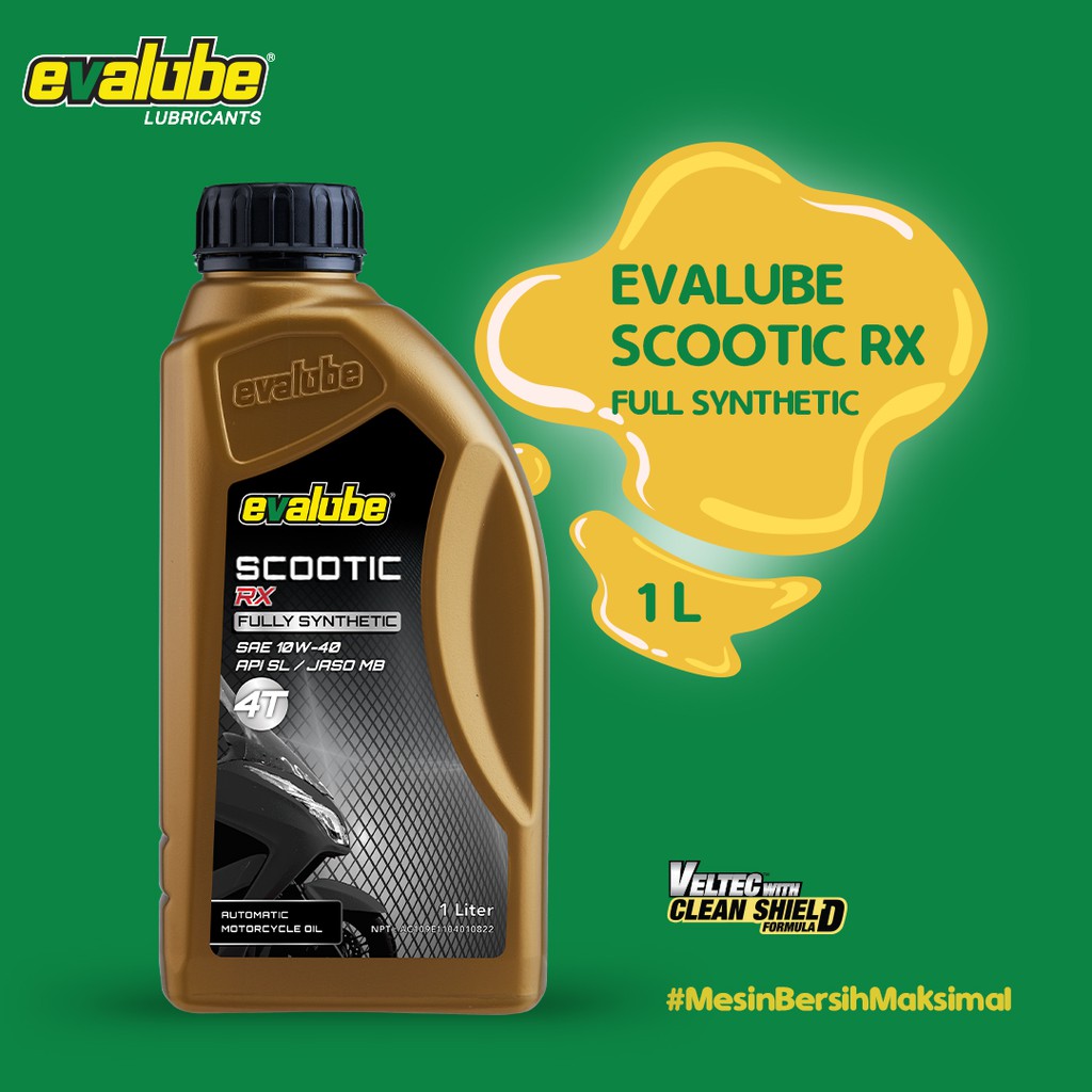 Oli Motor Matic Evalube SCOOTIC RX Full Synthetic 10W-40 (1L)