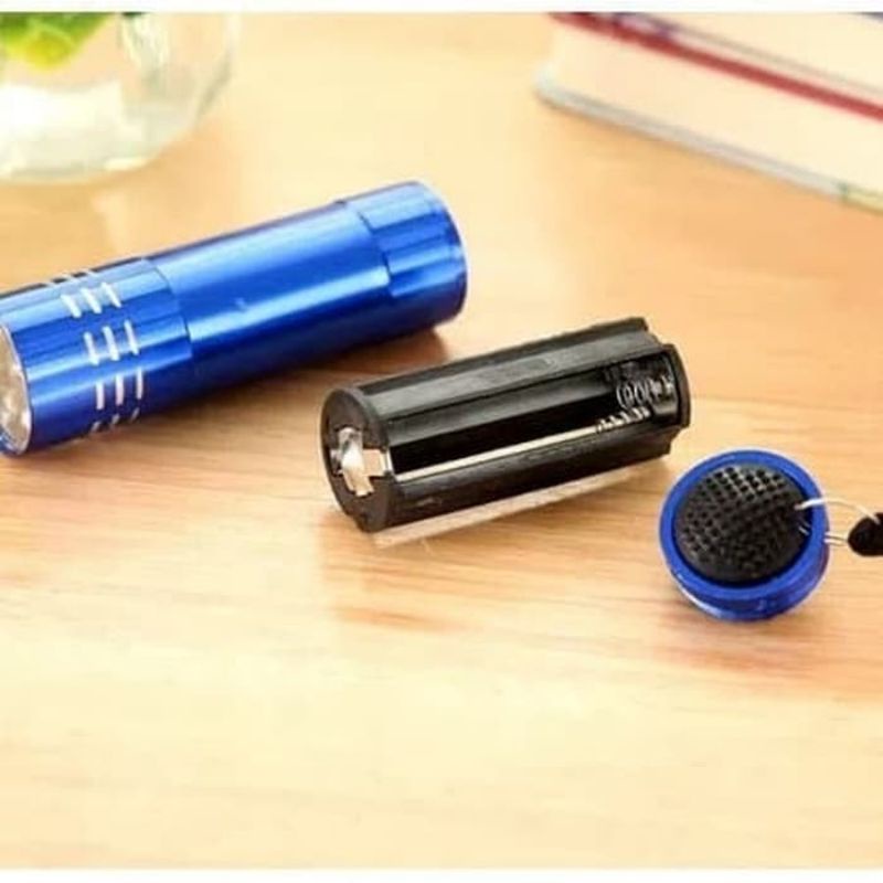 SENTER MINI 9 LED CAHAYA TERANG - MINI LED FLASHLIGHT