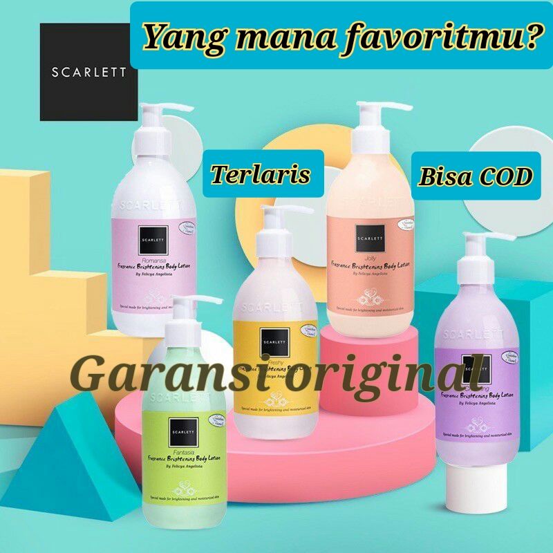 SCARLETT WHITENING BODY LOTION SCARLET SECARLET SCARLLET SKARLET SEKARLET WHITENING BODY LOTION PAKE