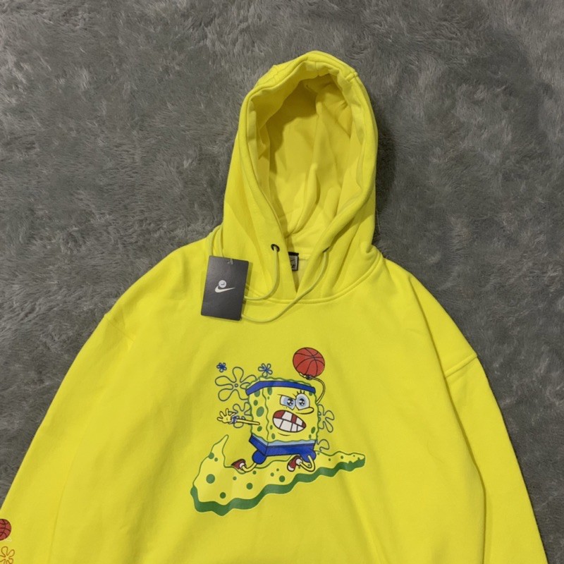 Sweater Hoodie Nike X Kyre Spongebob Yellow Fulltag &amp; Lebel