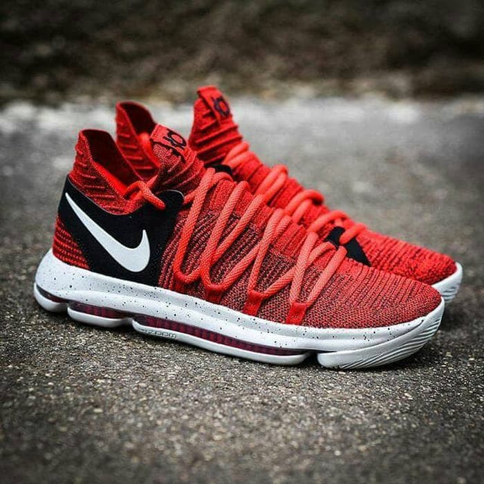 Terbaru  Nike Zoom KD 10   University Red Sepatu Basket