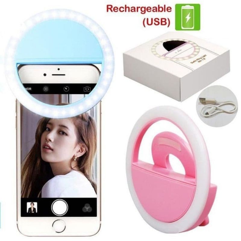 Selfie Ring Light / Universal Ring Light / Ring Light Jepit Di Hp - Lampu Selfie di Handphone