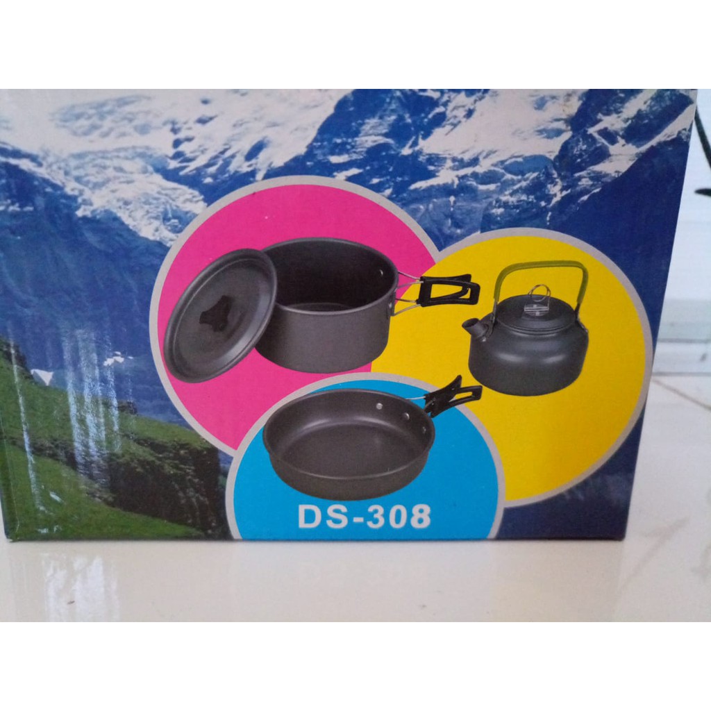 Peralatan Masak Camping Cooking Set Teko Ds 308 Ds308 Nesting Bulat Thomgear Outdoor Gear Paiton